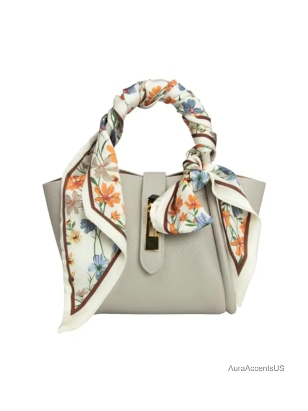 Polyester Like Silk Hair Scarf Twilly Headband Neck Scarf Purse Accessory